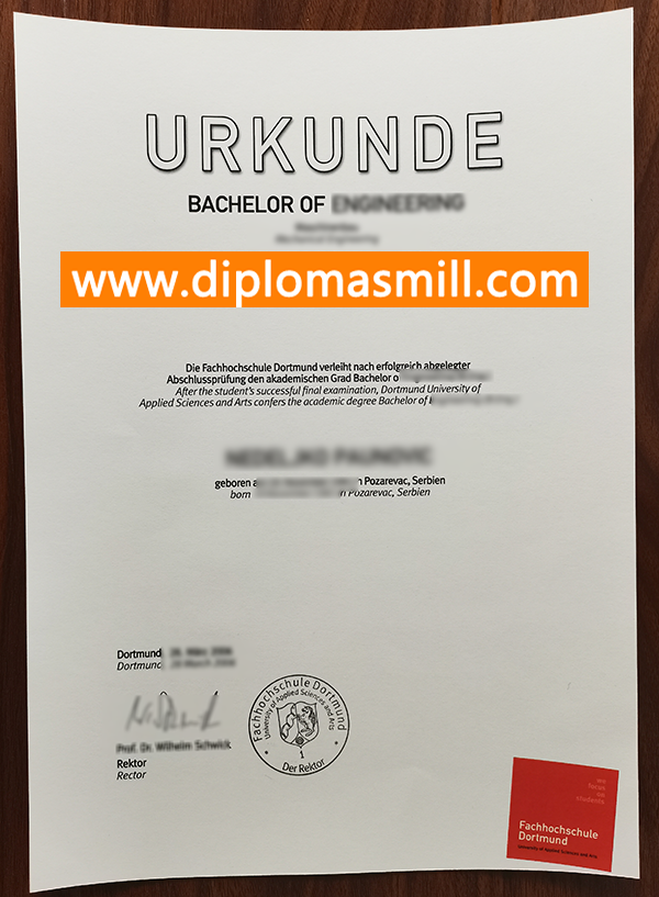 Who needs to buy Fake Fachhochschule Dortmund Diploma