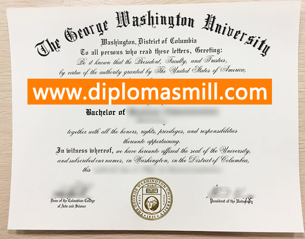 Fake George Washington University Degree