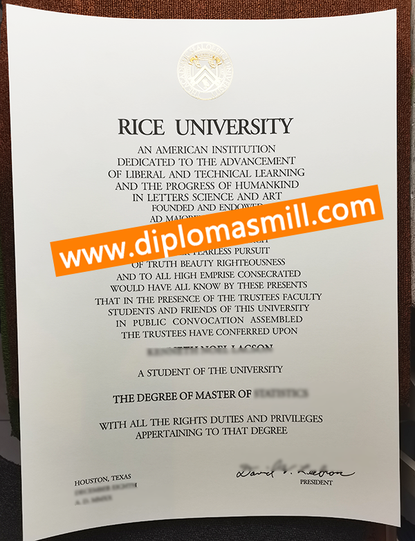 Create Quality Rice University Diploma