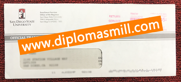 Custom San Diego State University Transcript Envelope