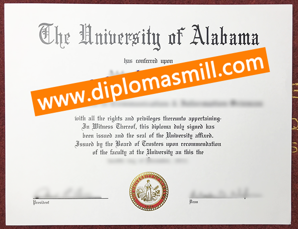 Bulid Copy University of Alabama Diploma