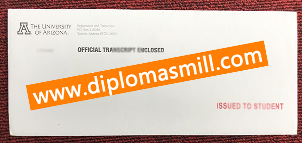 How to Custom University of Arizona Transcript Envelope?