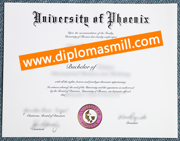 Purchase University of Phoenix Degree Certificate