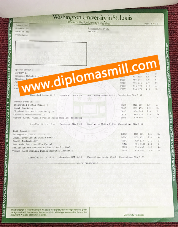 Apply Washington University in St. Louis Transcript