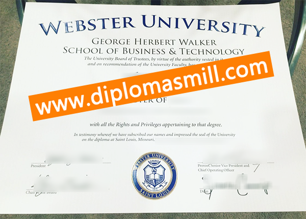 Sale Copy Webster University Diploma Certificate