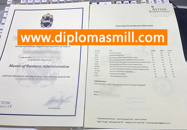 Shopping Aston University Degree Transcript Online