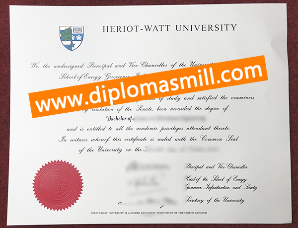 Purchase Online Heriot-Watt University Degree