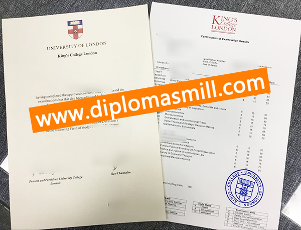 Supply King's College London Degree Transcript