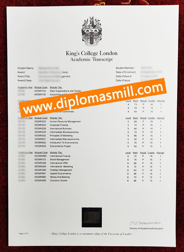 Shopping King's College London Transcript