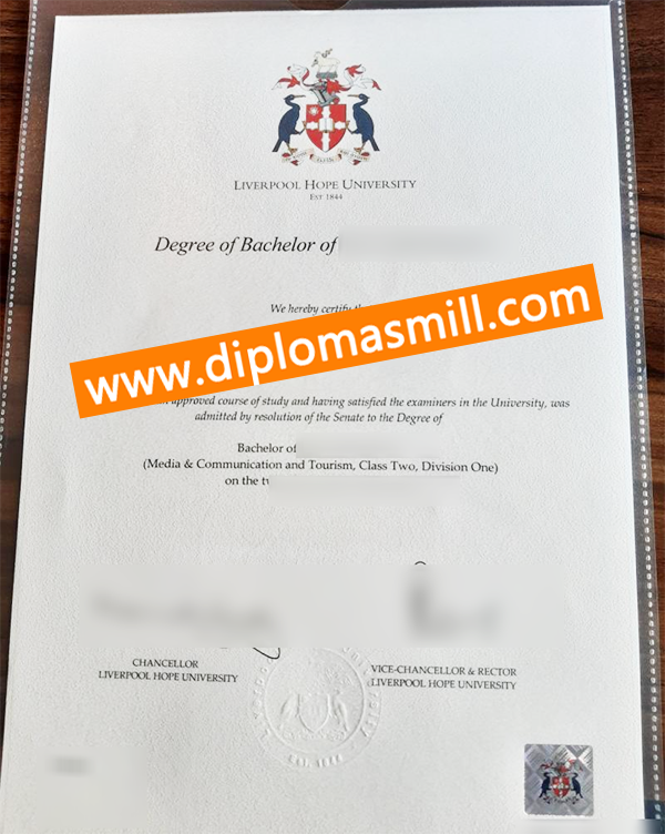 Custom Official Liverpool Hope University Diploma