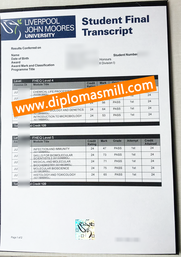 How to Get Liverpool John moores Transcript