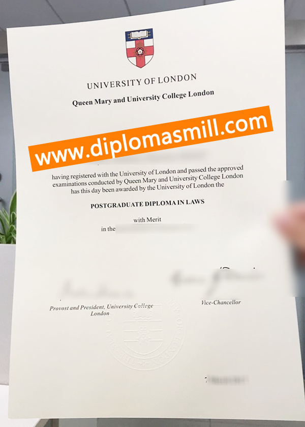 Custom QMUL diploma from University of London