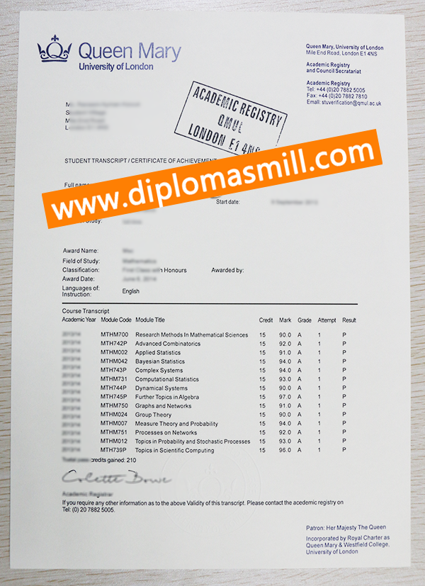 How Long Buy QMUL Transcript Fast?