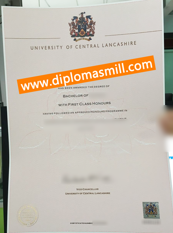 Supply New University of Central Lancashire Diploma