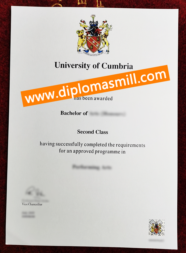 Apply Official University of Cumbria Diploma