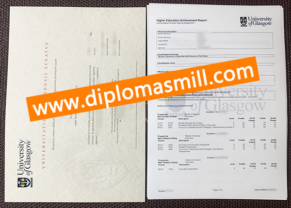 Sale New Version University of Glasgow Degree Transcript