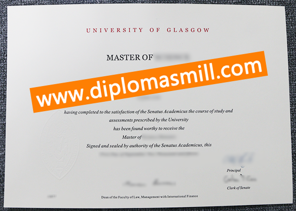 Where to Custom University of Glasgow diploma?