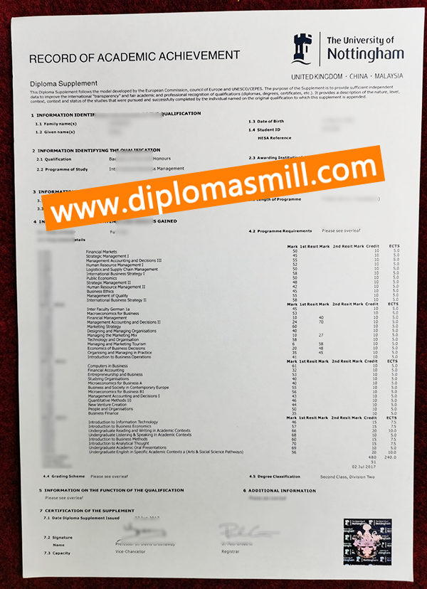 How to Order University of Nottingham transcript?