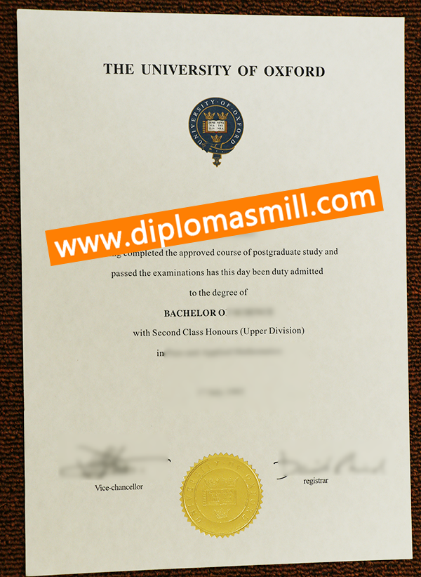 Where to Get University of Oxford certificate?