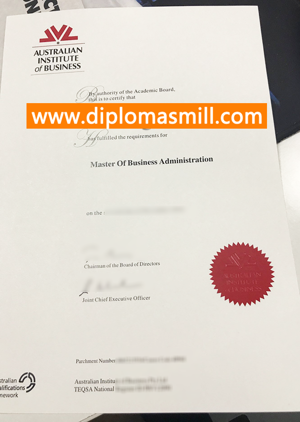 Purchase Australian Institute of Business diploma