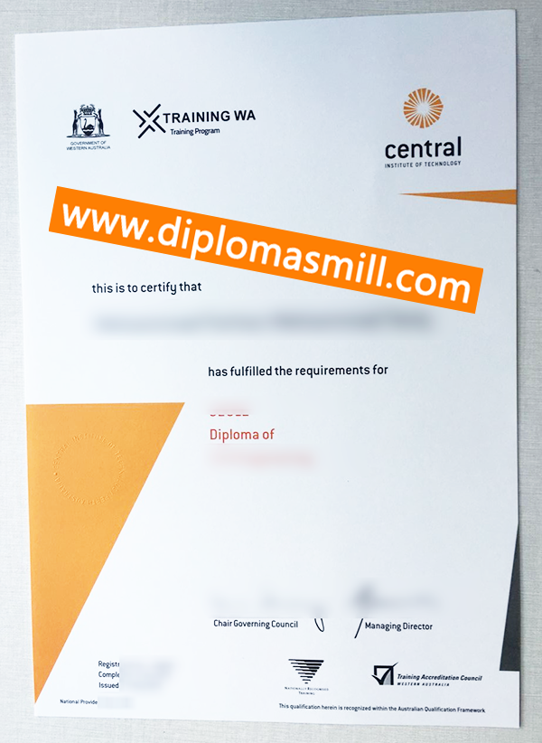 How fast buy fake Central Institute of Technology degree?