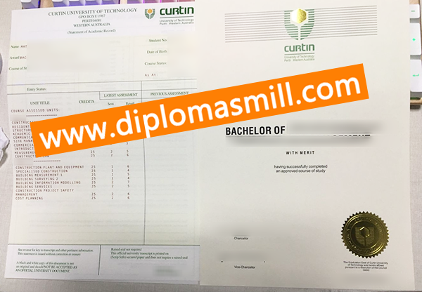 Sale Curtin University of Technology diploma transcript