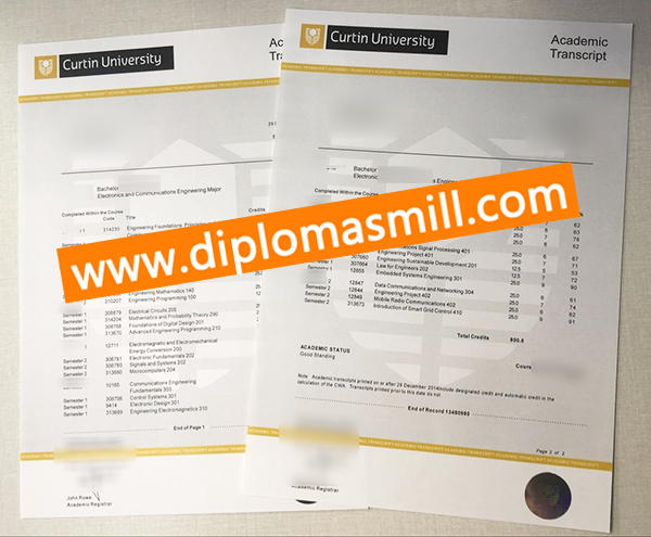 Apply Curtin University of Technology Transcript