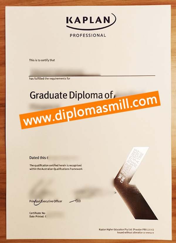The process of buy fake Kaplan diploma?