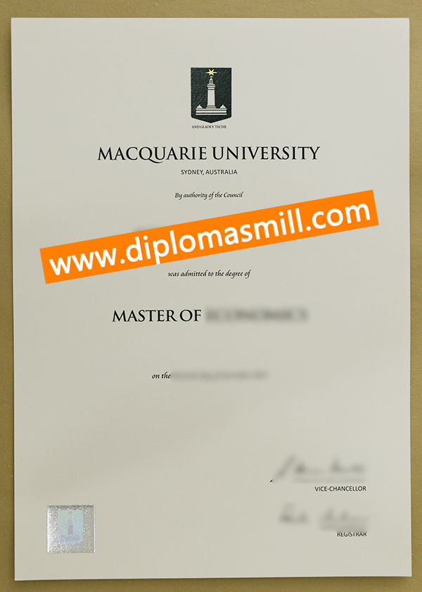 Create Original Macquarie University diploma