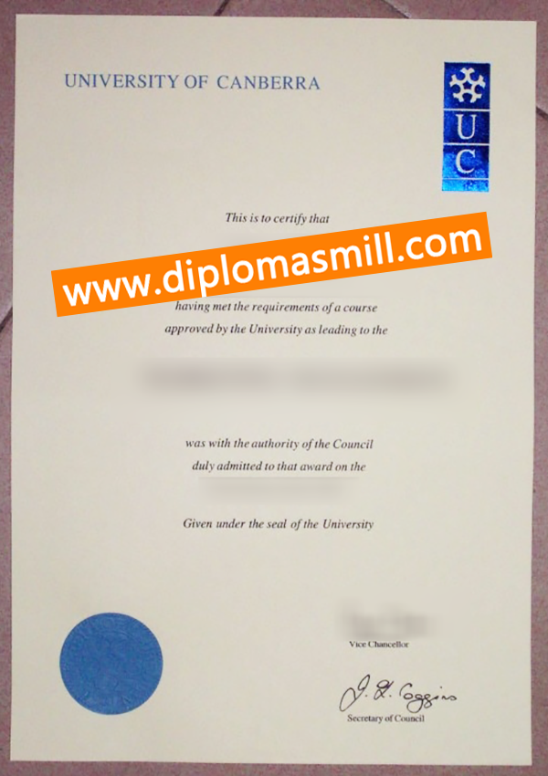 Purchase Australia University of Canberra degree