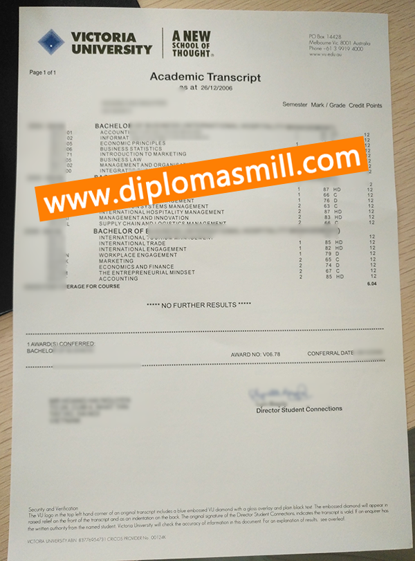 How to obtain Victoria University Transcript?