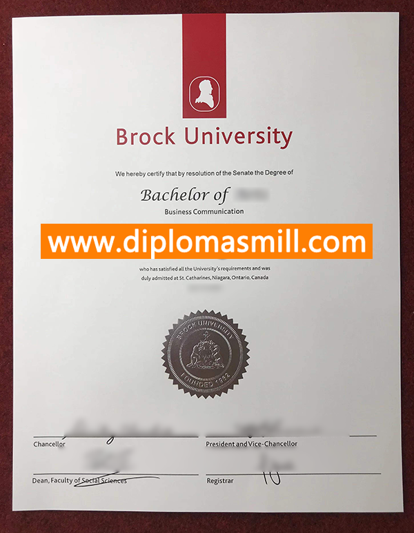 Pick up Canada Brock University degree