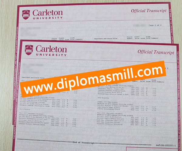 Where to get Carleton University transcript?