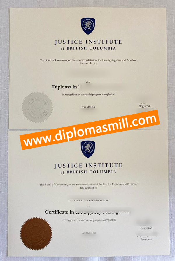 Custom Justice Institute of British Columbia diploma