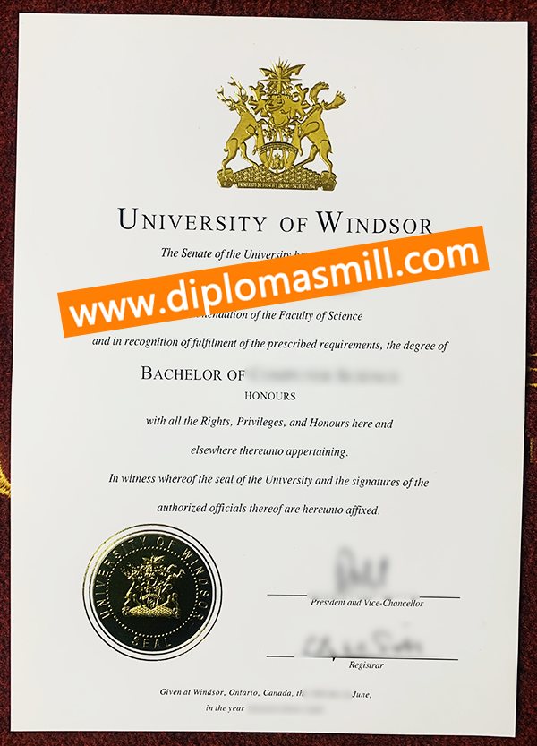 Custom Canada University of Windsor diploma