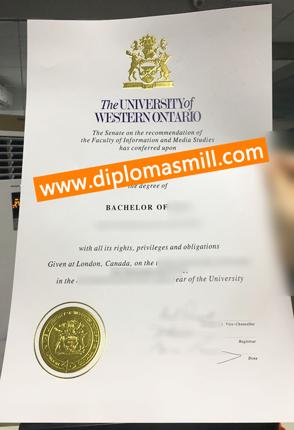 Purchase fake University of Western Ontario diploma