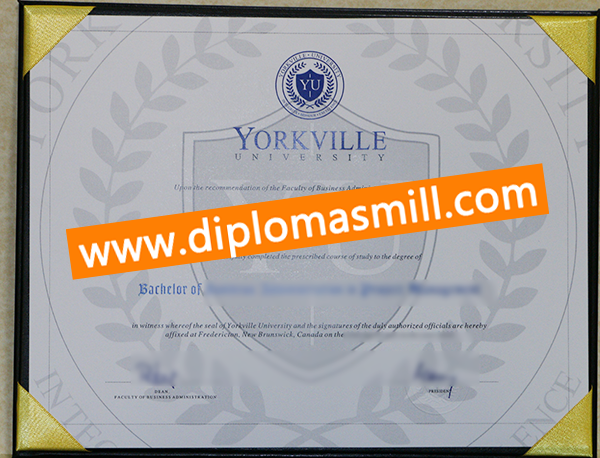 Order fake Yorkville University diploma