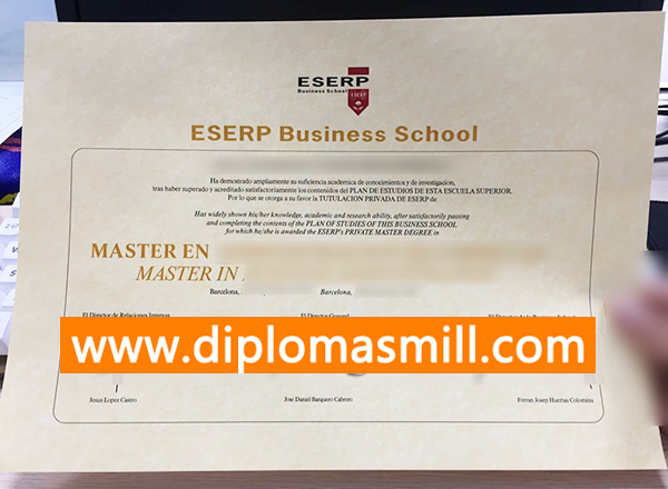 Where to get copy ESERP Business School degree?
