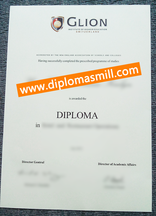 Order fake Glion Institute of Higher Education degree