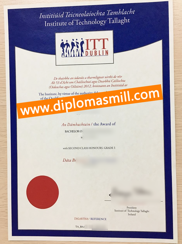 Purchase copy ITT Dublin certificate