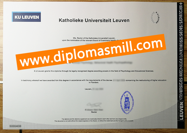 Get fake Katholieke Universiteit Leuven degree
