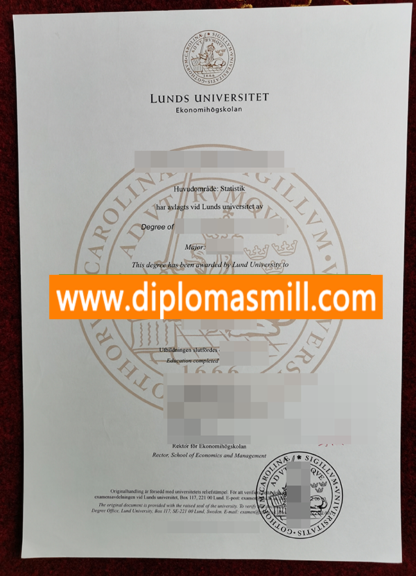 Sale quality Lunds Universitet diploma