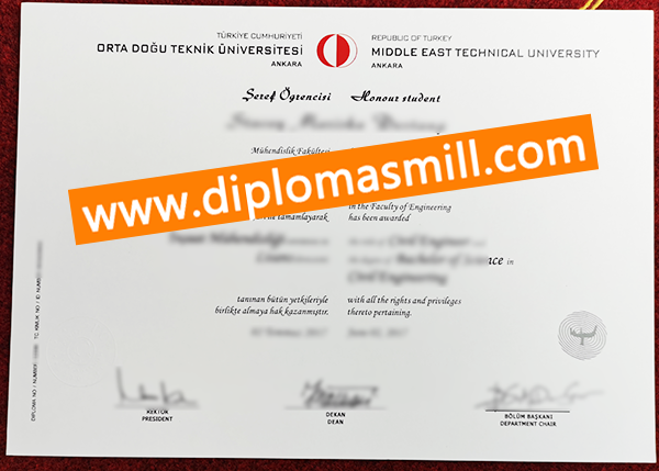 Create Thick Middle East Technical University diploma