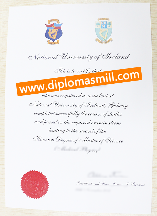 Print fake National University of Ireland diploma