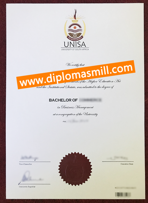 Order South Africa fake UNISA diploma