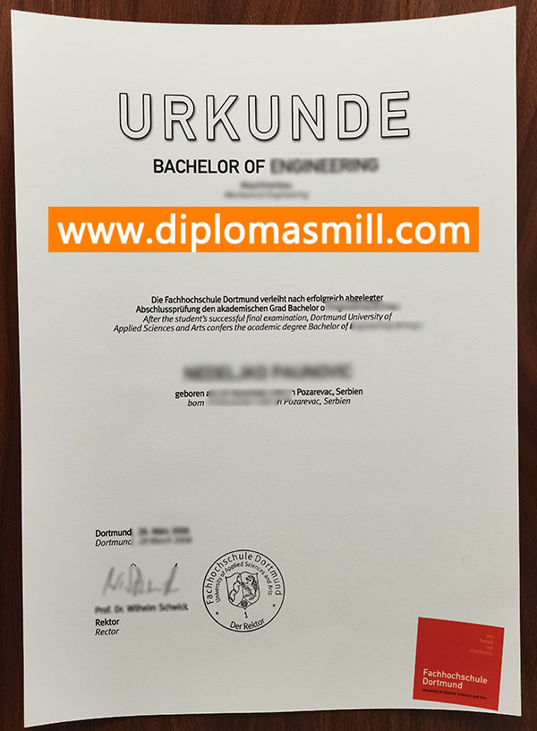 Custom Germany Fachhochschule Dortmund diploma