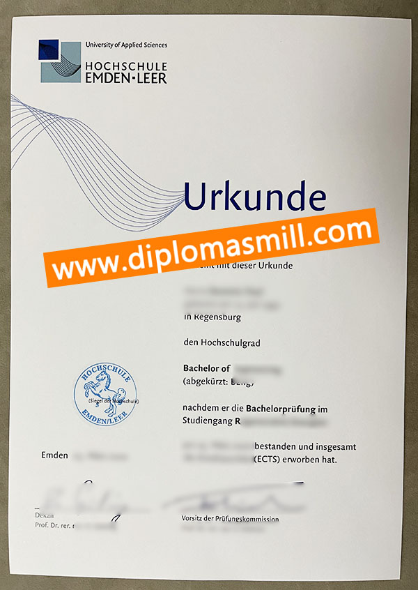 Order fake Hochschule Emden Leer diploma