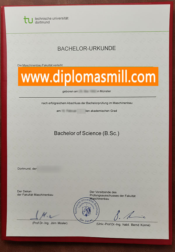 Sale replica Technische Universitat Dortmund diploma