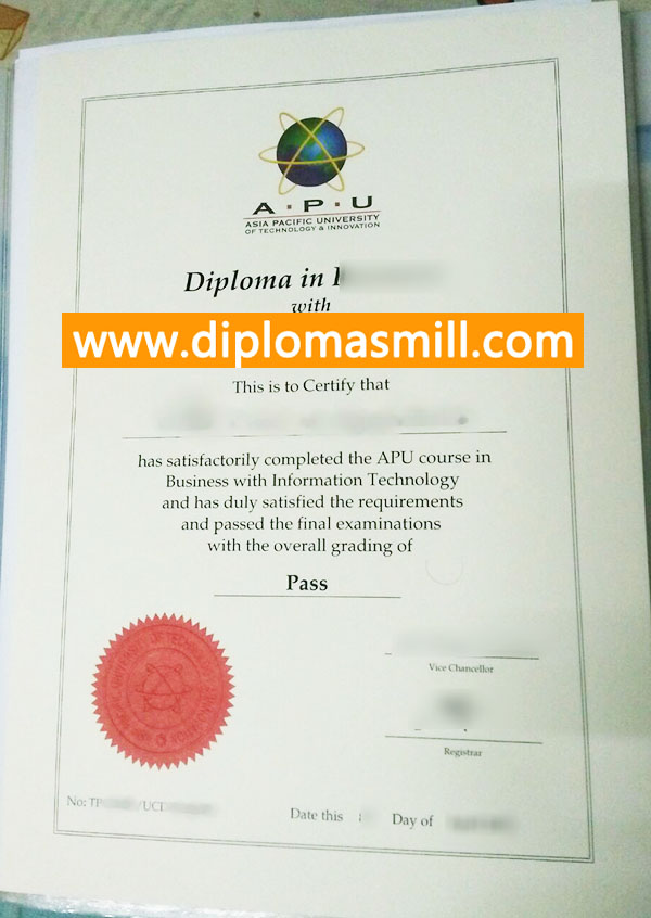 Sale Malaysia fake APU diploma
