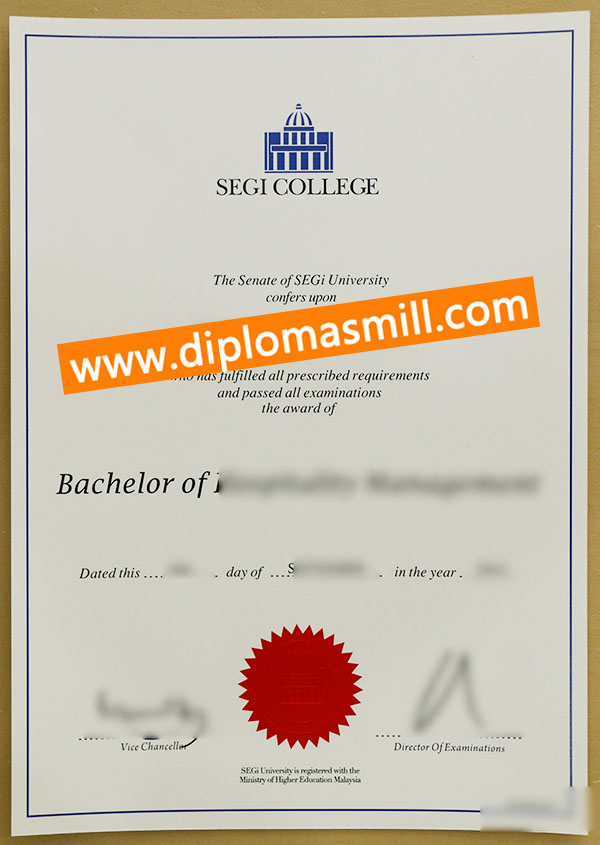 How to buy fake SEGI College diploma?